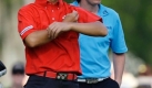 Ryo Ishikawa, left, of Japan and Rory McIlroy of Northern Ireland stand together on the 12th tee box during the first round of the Masters golf tournament at the Augusta National Golf Club in Augusta, Ga., Thursday, April 9, 2009. (AP Photo/Chris O'Meara) Foto: ap
