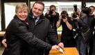 Der Ministerpräsident von Baden-Württemberg und Spitzenkandidat der CDU, Stefan Mappus, und seine Gattin Susanne Verweyen-Mappus gaben in Pforzheim ihre Stimmzettel zur Landtagswahl ab. Rund 7,8 Millionen Wahlberechtigte sind aufgerufen, ein neues Landesparlament zu wählen.
 Foto: ddp