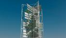 Die Selbstversorger aus Friesland sind nicht die einzigen Wind-Visionäre. Der Ingenieur und Unternehmer Klaus-Dieter Balke plant haushohe Windkraftwerke mit vertikal angeordneten Turbinen, die ein bisschen aussehen wie eine Weihnachtspyramide.  Foto: press-inform