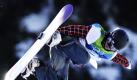 Die US-amerikanische Snowboarderin Hannah Teter bei einem Sprung bei den Olympischen Winterspielen in Vancouver. Sie holte mit ihrer Leistung die Silbermedaille. Foto: ap