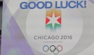 Plakate werben in der ganzen Stadt für die Vergabe der Spiele an Chicago. Foto: ap