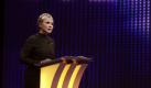 Die ukrainische Ministerpräsidentin und Präsidentschaftskandidatin Yulia Tymoshenko absolviert allein ein Fernsehduell, nachdem ihr Konkurrent Viktor Yanukovych die Teilnahme ablehnte.

 Foto: ap