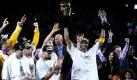 Die Los Angeles Lakers bejubeln ihren Sieg über Boston im entscheidenden Finalspiel. Foto: dpa