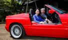 In der exklusiven Sammlung gibt es auch zwei BMW Z1: einen in Schwarz, einen in Rot. Mit dem roten Alpina-Z1 hat Masakuni Hosobuchi den Eltern seiner Frau seinerzeit die offizielle Aufwartung gemacht. Foto: pi