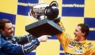 Schumacher fuhr seinen ersten Rennsieg zwei Jahre vor seiner ersten Pole Position ein, mit 23 Jahren. Ein Jahr nach seinem Debüt in Spa feierte «Schumi» seinen ersten Grand-Prix-Erfolg mit Nigel Mansell. Foto: dpa