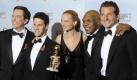 Die Fab Five: Ed Helms, Justin Bartha, Heather Graham, Mike Tyson und Bradley Cooper wurden für das Musical Hangover ausgezeichnet. Foto: dpa