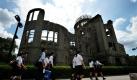 Vor genau 66 Jahren explodierte über Hiroshima die erste Atombombe. Es war das Ende des Zweiten Weltkrieges und der Beginn des atomaren  Wettrüstens zwischen den Großmächten USA und der Sowjetunion. Im Peace Memorial Park in Hiroshima stehen noch heute die Trümmer der Katastrophe. In der Stadt gedachten die Japaner der Opfer des Angriffs. Foto: dpa