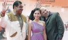 Die Schauspieler Guenther Kaufmann (v.l.), Nora Tschirner und Waldemar Kobus Foto: ddp