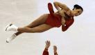 Das US-amerikanische Eiskunstlaufpaar Keauna McLaughlin und Rockne Brubaker bei einem Sprung bei den ISU Four Continents Figure Skating in Jeonju, Südkorea. Foto: ap