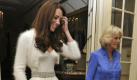 Schwiegertochter und Schwiegermama: Catherine (wieder in einem Kleid von Alexander McQueen) und Camilla erscheinen gemeinsam auf der Hochzeitsparty. Foto: dapd