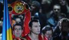 Dieser Gürtel jedenfalls lag nicht in seiner Reichweite, den hat Klitschko gepachtet. Foto: dapd