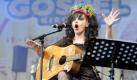 Gospelkirchentag in Karlsruhe - und mittendrin Nina Hagen, die dort Songs aus ihrem Gospel-Album präsentierte. Foto: dpa