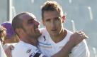 Sechstes Spiel, drittes Tor: Miroslav Klose hat beim gestrigen Spiel seines neuen Vereins Lazio Rom gegen AC Florenz wieder getroffen, die Gazetta dello Sport nannte ihn erneut «den besten Römer auf dem Platz».  Foto: dapd