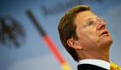 Guido Westerwelle (FDP) spricht in Berlin im Auswärtigen Amt. Der Bundesaußenminister eröffnete das 28. Forum Globale Fragen (Kein) Brot für die Welt? - Ernährung in der Krise. Westerwelle machte darauf aufmerksam, dass das im Jahr 2000 gesetzte Ziel, die Zahl der weltweit Hungernden zu halbieren, noch lange nicht erreicht sei.  Foto: dpa