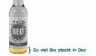Bio-Limonade, in der gerade einmal 5,5 Prozent Bio sind: Äpfel und Birnen sind gar nicht drin, für den Geschmack sorgen Aromen. Foto: foodwatch