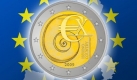 Die rmische Zahl X, die der numerischen zehn entspricht, zusammen mit dem Eurozeichen steht fr zehn Jahre Euroraum. Die Spirale soll Wachstum und Fortschritt symbolisieren. Dieser Entwurf landete mit rund elf Prozent aller Stimmen auf Platz drei. Foto: news.de