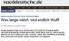 Die Süddeutsche Zeitung findet: Was lange währt, wird endlich Wulff. ... Das Land kann sich hinter seinen Gedanken versammeln. Foto: news.de