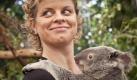 Tierischer Fan: Kim Clijsters, Profi-Tennisspielerin aus Belgien, erlebt in einer Koala-Station im australischen Brisbane eine innige Umarmung. Foto: Patrick Hamilton Foto: dpa