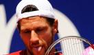 Das war nicht sein Tag: Der österreichische Tennisspieler Jürgen Melzer hatte es im Viertelfinale des ATP-Mercedes-Cup in Stuttgart schwer gegen seinen Konkurrenten, den Spanier Albert Montanes. Bereits nach 57 Minuten kassierte er eine Niederlage mit 4:6 und 1:6. Foto: ap