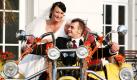 P-16011977907
Die Darsteller Marianna und Marcel posieren am Mittwoch (13.01.10) in Leipzig als Brautpaar auf einem Trike bei einem Fototermin im Vorfeld der Messe Hochzeit-Feste-Feiern, die am 16. und 17. Januar 2010 in Leipzig stattfindet. Die Messe informiert ueber Beispiele fuer die Auswahl stilvoller Locations fuer Hochzeiten und andere Feierlichkeiten, stellt Baut- und Festmode vor und will Anregungen bei der Suche nach einzigartigen Geschenken geben.
 Foto: dapd