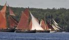 Segelschiffe nehmen in Flensburg an der
Rumregatta 
teil. Die Rumregatta ist das größte Gaffelseglertreffen Nordeuropas. Seit 1980 treffen sich hier dutzende historische Segelschiffe.
 Foto: dapd