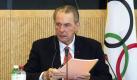 IOC-Präsident Jacques Rogge bei der Sitzung in Lausanne. Foto: Salvatore Di Nolfi Foto: dpa
