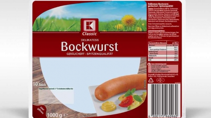 Die Supermarktkette Kaufland hat Bockwürste der Sorte K-Classic Delikatess Bockwurst zurückgerufen.