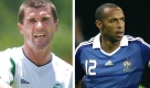 Und dann gibt es doch ein Paar, dass sich sieht, wann immer es will. Frankreichs Thierry Henry (r.) hat kein Problem mit Irlands Legende Roy Keane. Der hat seine Karriere schließlich rechtzeitig beendet. Foto: dpa