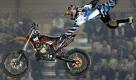 Swiss pilot Mat Rebeaud performs a figure during the 24th Geneva International Supercross, at the Palexpo in Geneva, Switzerland, Friday, Dec. 4, 2009. (AP Photo/Keystone, Salvatore Di Nolfi) Foto: ap