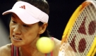 Bali Open im Tennis: Die Japanerin Kimiko Date Krumm im Spiel gegen die Französin Marion Bartoli. Foto: ap