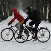Radeln im Winter (Foto)