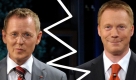 1/2//Ministerpraesident Dieter Althaus (CDU, r.), der SPD-Spitzenkandidat fuer die Landtagswahl in Thueringen, Christoph Matschie (M.), und der Linke-Spitzenkandidat fuer die Landtagswahl in Thueringen, Bodo Ramelow, posieren am Sonntag (24.08.09) in einem TV-Studio des Mitteldeutschen Rundfunks (MDR) in Erfurt vor Beginn einer sogenannten 'Elefantenrunde' zur Landtagswahl in Thueringen. In der Live-Sendung der Reihe 'Fakt ist' sollten die Spitzenkandidaten zur Landtagswahl am 30. August ihre politischen Zukunftsvisionen fuer den Freistaat eine Stunde lang erlaeutern, wie der MDR ankuendigte.

Foto: Jens-Ulrich Koch/ ddp Foto: ddp
