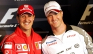 ARCHIV - Michael und Ralf (r) Schumacher geben sich während einer Pressekonferenz auf dem Nürburgring lachend die Hand (Archivfoto vom 04.05.2006). Ralf Schumacher hat nach eigener Aussage nicht unter der Formel-1-Dominanz seines Bruders Michael gelitten. «Ich kenne, auch wenn mir das nachgesagt worden ist, keinen Neid. Schon gar nicht meinem Bruder gegenüber», sagte der Toyota-Pilot der «Frankfurter Allgemeine Sonntagszeitung» vor dem 250. und letzten Grand Prix von Rekordweltmeister Michael Schumacher am Sonntag in Brasilien. Foto: Rainer Jensen +++(c) dpa - Bildfunk+++

 Foto: dpa