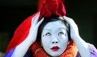 Die japanische Butoh-Künstlerin Mayumi Fukuzaki zeigt in Berlin Szenen aus dem japanischen Tanztheater. Fukuzaki wird im Rahmen des Japan Festivals Berlin 201 auftreten, bei dem am 15. und 16. Januar 2011 in der Urania Berlin die Vielfalt Japans in den Bereichen Kunst, Kultur und Lebensart vorgestellt werden soll. Foto: dpa
