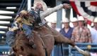 Am Freitag (17. Juni) fand in Reno, South Dakota, das alljährliche Saddle Bronc-Rodeo statt. Bronc ist die Abkürzung für Bronco, was wiederum für die Pferderasse steht, die zugeritten wird. Traditionell stammt die Sportart Rodeo aus Brasilien. Mittlerweile finden auch in den USA und Kanada jährlich 700 Rodeos statt. Foto: ap