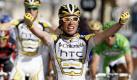 Mark Cavendish will das grüne Trikot des besten Sprinters - und so viele Etappensiege wie möglich. Ob 2009 zu toppen ist? Der britischen Lokomotive und Martins Teamkollege gelangen sechs Etappensiege. Foto: dpa