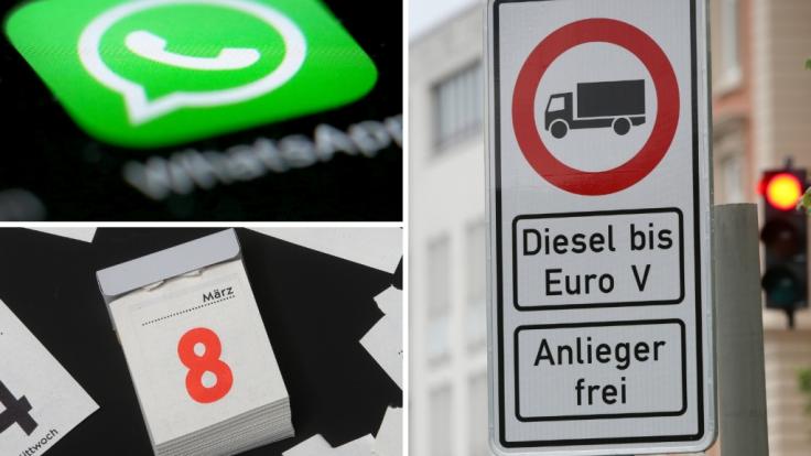 Im Februar 2019 gibt es neue Gesetze zu WhatsApp, Diesel-Fahrverboten und Feiertagen im Bundesland Berlin.