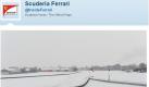 Die Rennstrecke in Fiorano ist völlig verschneit. Foto: twitpic/Ferrari Foto: dpa