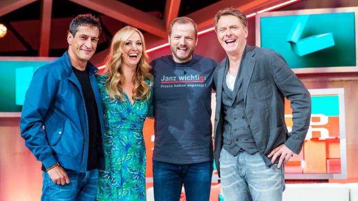 Mirco Nontschew, Angela Finger-Erben, Gastgeber Mario Barth und Jörg Pilawa