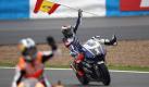 Der Spanier Jorge Lorenzo feiert seinen Heimsieg in der Königsklasse: Er gewann das Moto-GP-Rennen im spanischen Jerez. Foto: dapd