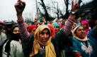 Muslimische Frauen aus Kaschmir demonstrieren für Frieden in der indischen Stadt Srinagar. Nach dem Tod eines Teenagers, der bei Ausschreitungen ums Leben gekommen ist, kommt es immer wieder zu Unruhen in der Region. Foto: ap