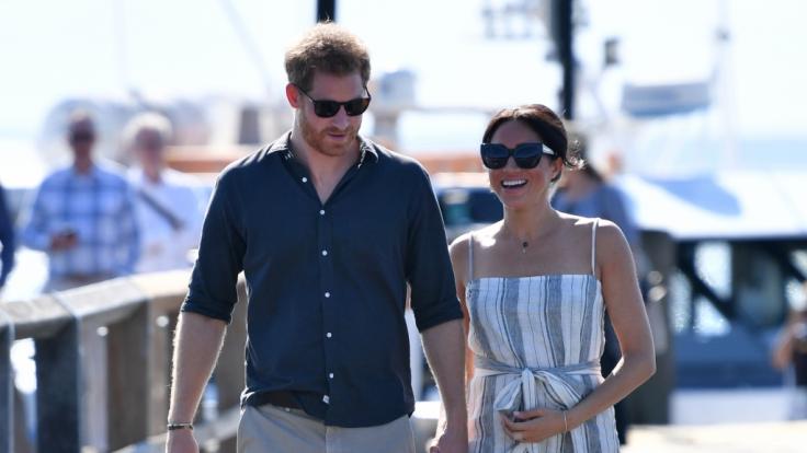 Prinz Harry, Herzog von Sussex, und seine Frau Meghan bei ihrem Besuch auf Fraser Island.