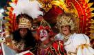 Members of the 'Academicos do Salgueiro' samba school during the special group parade at the Sambadrome, in Rio de Janeiro, Brazil, on 15 February 2010. EPA/MARCELO SAYAO +++(c) dpa - Bildfunk+++ Foto: dpa