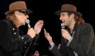 Der Altmeister und sein Alter Ego: Udo Lindenberg (l.) mit Schauspieler Serkan Kaya, der ihn im Musical verkörpert. Foto: dpa