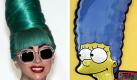 Was Lady Gaga und Marge Simpson gemeinsam haben, ist auf diesem Foto wohl unübersehbar. Bald werden die beiden extravaganten Ladies auch gemeinsam über den Bildschirm flimmern. Lady Gaga wird in einer Folge der beliebten Fernsehserie einen Gastaufttritt haben. Die Popsängerin spricht von der «coolsten Sache», die sie je gemacht habe. Foto: dpa