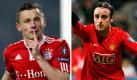 Ivica Olic (l.) ist seit dem Hinspiel der Held von München. Der Kroate ist torgefährlich und kampfstark. Er gibt keinen Ball verloren, kann Fehler des Gegners antizipieren und entsprechend ausnutzen, wie bei seinem 2:1-Siegtreffer gegen Manchester. In der Truppe von Sir Alex Ferguson hat Stürmer Dimitar Berbatow dagegen einen schweren Stand. Der Bulgare kann den Erwartungen der Fans bisher nicht entsprechen und steht klar im Schatten von Wayne Rooney. Dabei ist der Ex-Leverkusen-Profi gar nicht mal schlecht, nur das System ist komplett auf Rooney zugeschnitten und der ist ein völlig anderer Stürmertyp als Berbatow. Foto: news/ dpa (Montage)