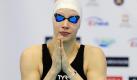 Ein kurzer Moment der Stille: Die Deutsche Dorothea Brandt bei der Schwimm-EM in Stettin vor dem Start zu 50m Schmetterling. Foto: Hannibal Foto: dpa