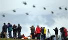 Die Schweizer feiern an diesem Wochenende, wie hier in Emmental, 100 Jahre Luftfahrt - in der Schweiz. Foto: ap