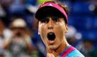 Geschafft: Tennisspielerin Andrea Petkovic steht im Viertelfinale der US-Open. Im letzten Grand-Slam-Turnier des Jahres besiegte die deutsche Nummer Eins im Achtelfinale Carla Suarez Navarro aus Spanien glatt in zwei Sätzen mit 6:1, 6:4. Petkovic, die angeschlagen ins Turnier gegangen war, folgte damit Angelique Kerber, die ebenfalls die Runde der letzten Acht erreichte. Foto: dapd