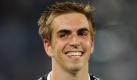Philipp Lahm of Germany smiles after the UEFA EURO 2008 semifinal match between Germany and Turkey at the St. Jakob-Park stadium in Basel, Switzerland, 25 June 2008. Germany won 3-2. Photo: Peter Kneffel dpa +please note UEFA restrictions particulary in regard to slide shows and 'No Mobile Services'+ +++(c) dpa - Bildfunk+++
 Foto: dpa